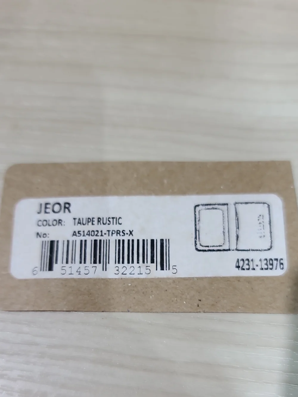 Bed Stu Jeor Leather Card Wallet / Taupe Rustic NWT